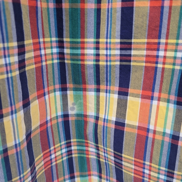 Ralph Lauren Golf Shirt Button Up Long Sleeve Colorful Multicolor Plaid … - Picture 10 of 10